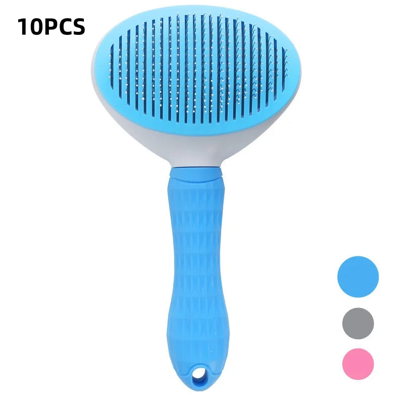 Self-Cleaning Pet Grooming Brush and Comb for Dogs and Cats - Dematting Tool and Hair Remover Accessories