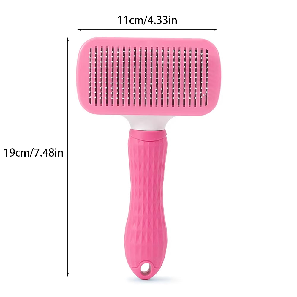 Self-Cleaning Pet Grooming Brush and Comb for Dogs and Cats - Dematting Tool and Hair Remover Accessories