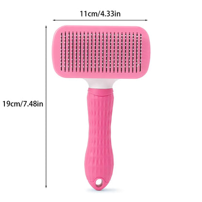Self-Cleaning Pet Grooming Brush and Comb for Dogs and Cats - Dematting Tool and Hair Remover Accessories