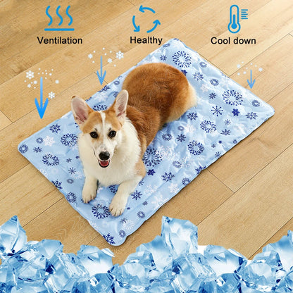 Revolutionary Pet Cooling Mat - Self-Cooling Pad for Dogs and Cats of All Sizes, Perfect for Indoor Relaxation