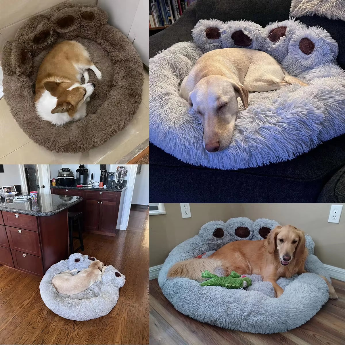 Premium Plush Dog Bed for Large Dogs - Winter-Ready Kennel Accessories and Comfortable Bedding for Cats and Puppies