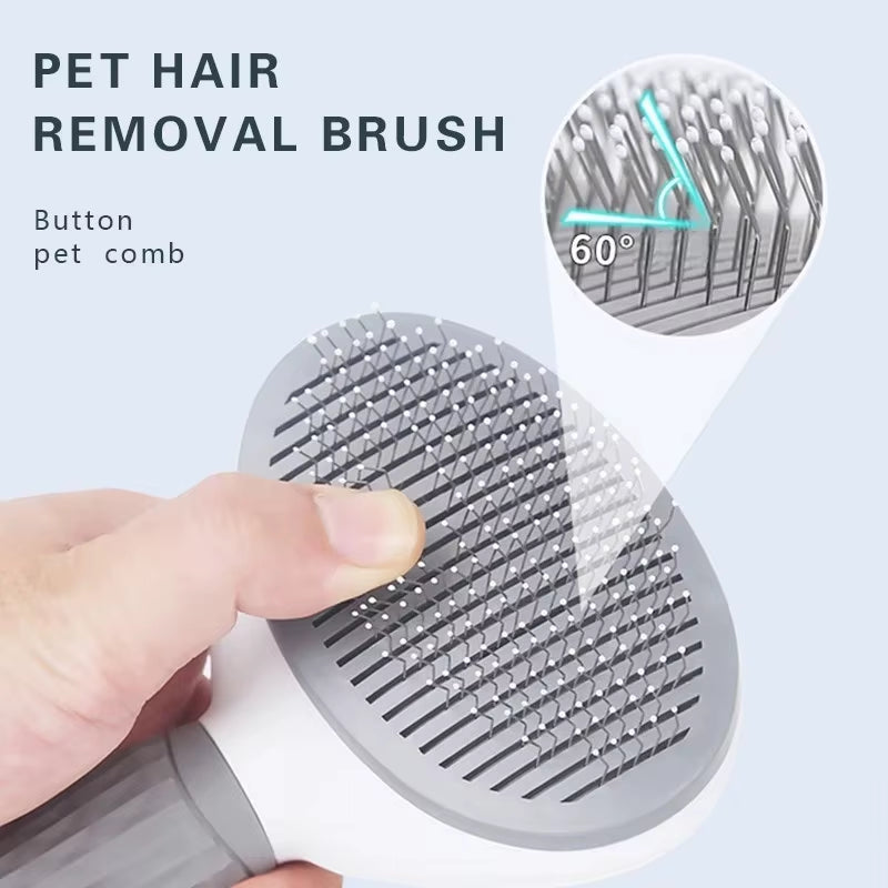 Self-Cleaning Pet Grooming Brush and Comb for Dogs and Cats - Dematting Tool and Hair Remover Accessories