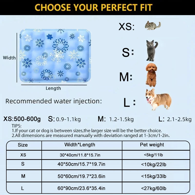Revolutionary Pet Cooling Mat - Self-Cooling Pad for Dogs and Cats of All Sizes, Perfect for Indoor Relaxation