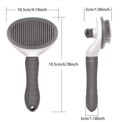 Self-Cleaning Pet Grooming Brush and Comb for Dogs and Cats - Dematting Tool and Hair Remover Accessories