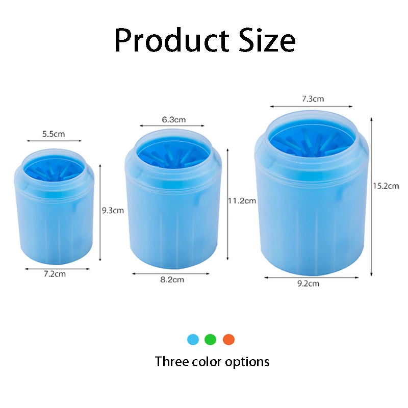 Portable Soft Silicone Dog Paw Cleaner Cup with Combs - Efficient Outdoor Pet Foot Washing Solution