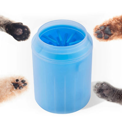 Portable Soft Silicone Dog Paw Cleaner Cup with Combs - Efficient Outdoor Pet Foot Washing Solution