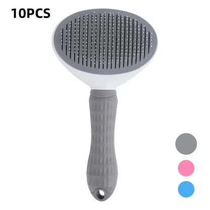 Self-Cleaning Pet Grooming Brush and Comb for Dogs and Cats - Dematting Tool and Hair Remover Accessories