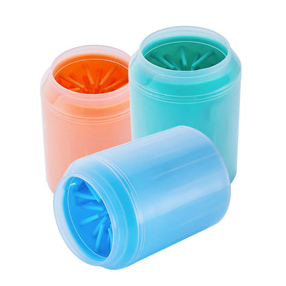 Portable Soft Silicone Dog Paw Cleaner Cup with Combs - Efficient Outdoor Pet Foot Washing Solution