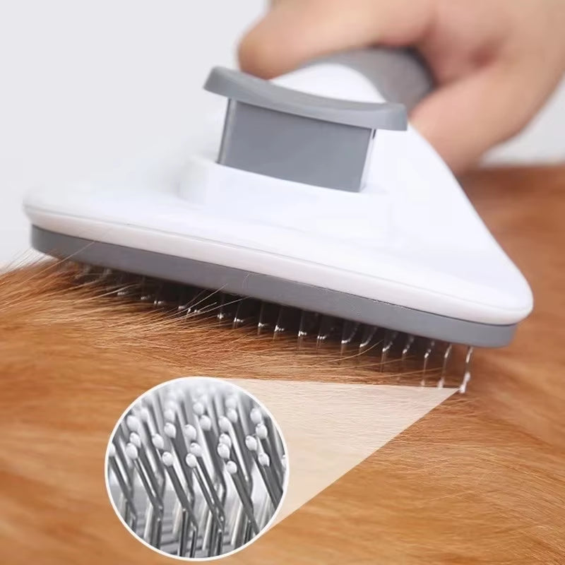 Self-Cleaning Pet Grooming Brush and Comb for Dogs and Cats - Dematting Tool and Hair Remover Accessories