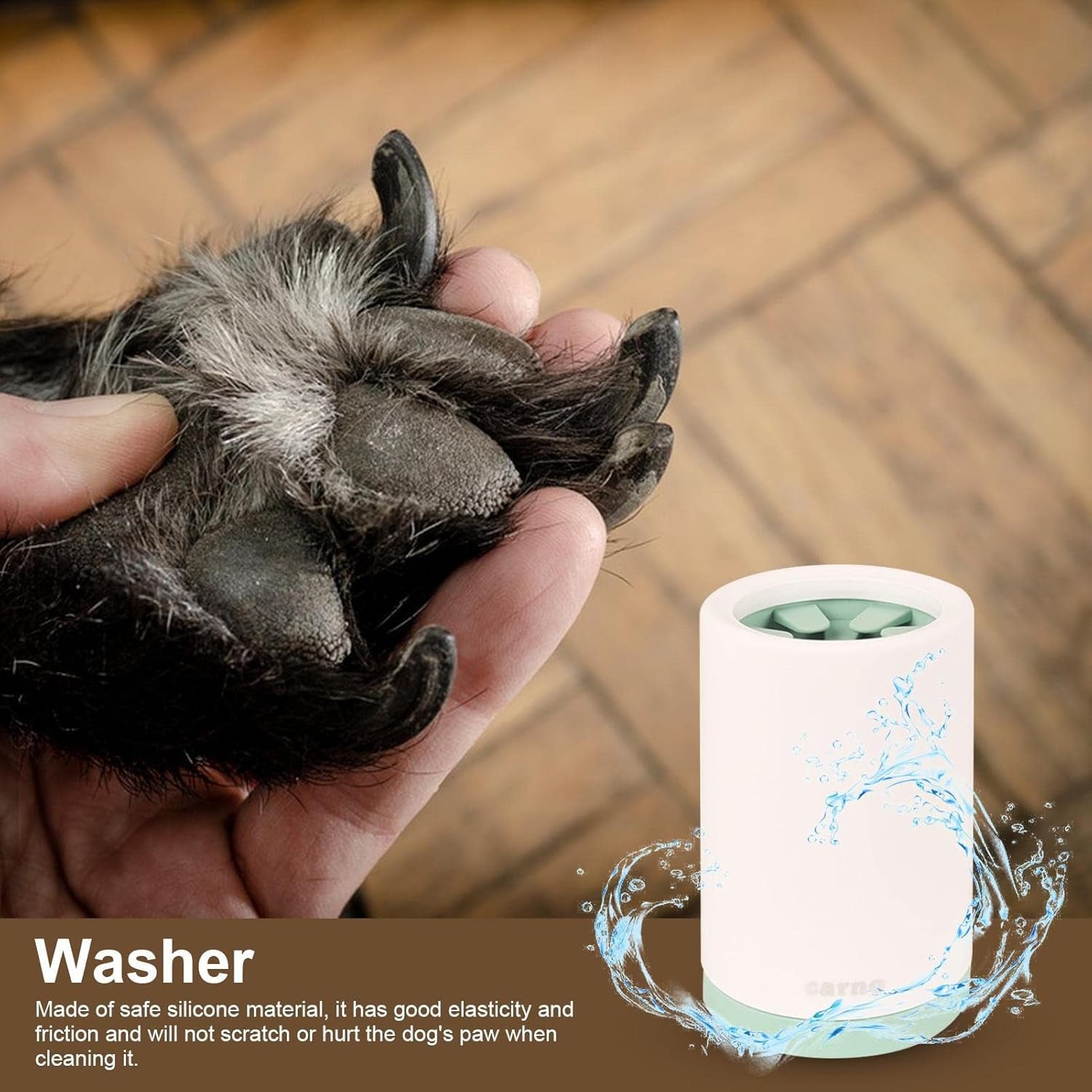 Pet Paw Washer - Detachable Dog and Cat Paw Cleaning Cup with Brush for Effective Paw Hygiene