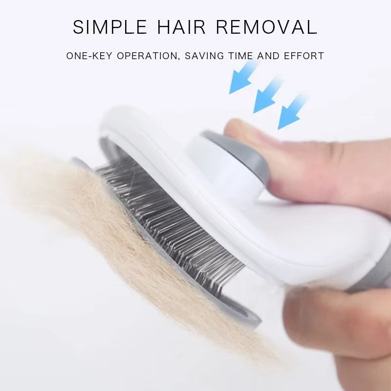Self-Cleaning Pet Grooming Brush and Comb for Dogs and Cats - Dematting Tool and Hair Remover Accessories