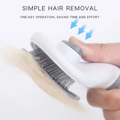 Self-Cleaning Pet Grooming Brush and Comb for Dogs and Cats - Dematting Tool and Hair Remover Accessories